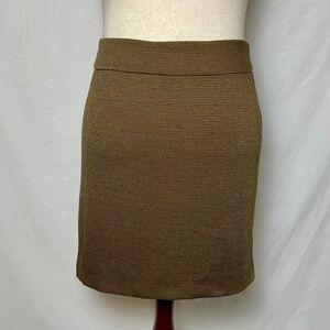 Halogen Brown & Black Check Knee Length Skirt Size 16